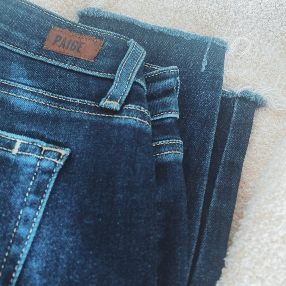 Paige Verdugo ankle raw hem jeans in Darton distressed - Picture 8 of 12